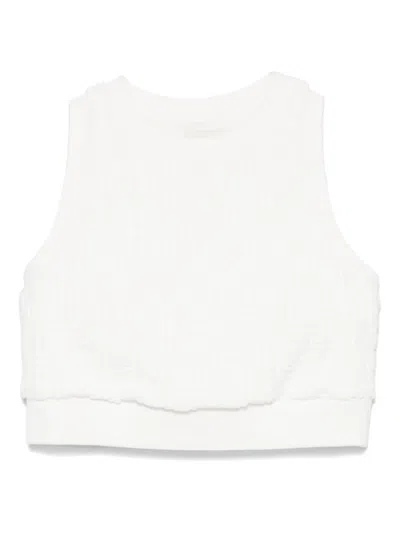 Fendi Kids' Oberteil Mit Ff In Weiss