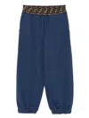 Fendi Ff-logo Tracksuit Bottoms In Blue
