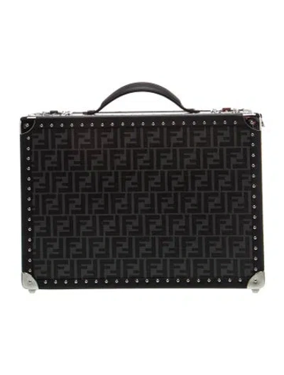 Pre-owned Fendi Ff Logo Trunk In Black