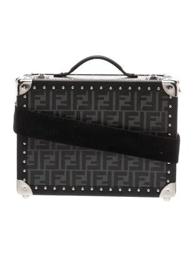 Pre-owned Fendi Ff Logo Trunk In Grey