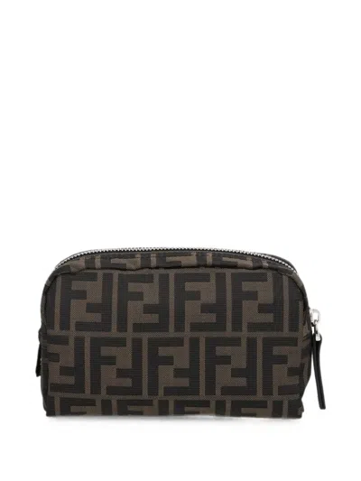 Fendi Ff Logo Wash Bag In Transparent