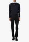 Fendi Ff Logo Wool Crewneck Sweater