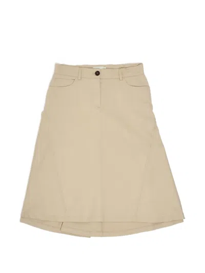 Fendi Ff Logo-patch Midi A-line Skirt
