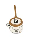Fendi Ff Logo-print Coffee-cup Key Ring In Multi