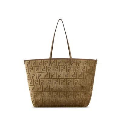 Fendi Ff Logos Tote Bag In Brown