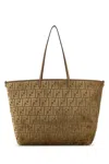 Fendi Ff Logos Tote Bag In Cappuccino+sand+p