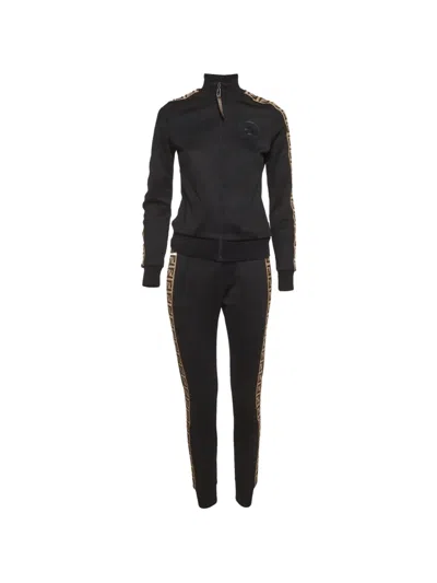 Pre-owned Fendi Ff Logo-tape Track Suit In Black