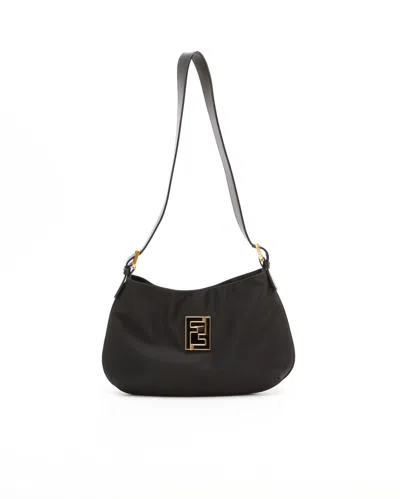 Fendi Ff Mama Baguette Shoulder Bag In Black