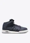 Fendi High-top Sneakers With Textured Finish And Secure Lace-up Closure In Black