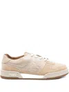 Fendi Ff-monogram Jacquard Suede-panels Sneakers In Neutral