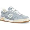 Fendi Match Denim And Suede Low-top Sneakers In Cielo/blue/bianco