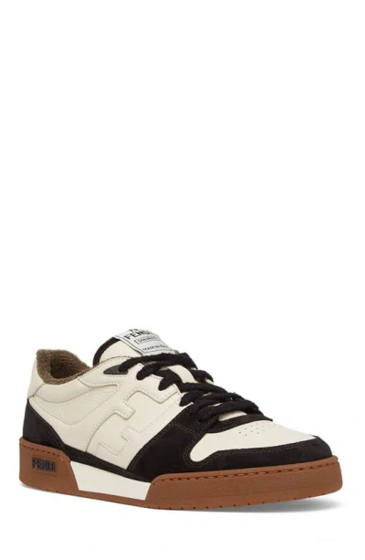 Fendi Ff Match Sneaker In Black Cream