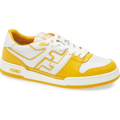 Fendi Match Colourblock Sneakers In Yellow