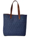 Fendi Ff Medium Denim & Leather Tote In Multi