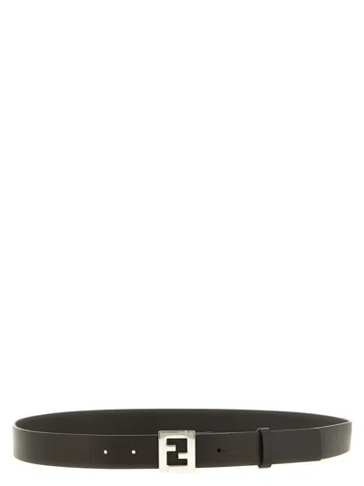 Fendi Ff Metal Buckle Belt In Brown