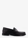 Fendi Men Ff Metal Leather Loafers In Black