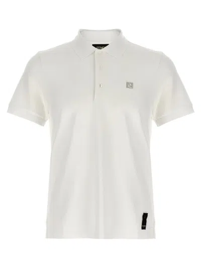 FENDI FENDI FF METALLIC LOGO POLO SHIRT