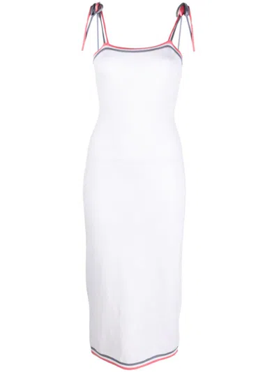 Fendi Monogram Midi Dress In White