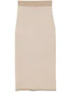 Fendi Elastic Waist Skirt In Nude