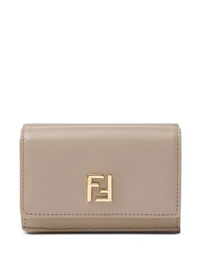 Fendi Ff Mini Tri-fold Wallet In Pink