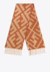 Fendi Ff Monogram Alpaca Wool Scarf In Multi