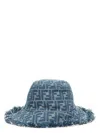 Fendi Ff Monogram Bucket Hat Hats Light Blue In Blue
