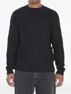 Fendi All Over Knit Round Neck Long Sleeves In Black