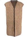 Fendi Ff Teddy Maxi Vest In Nude
