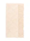 Fendi Ff-monogram Fringed Scarf In Orange