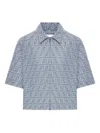 Fendi Chambray Ff Jacket In Blue