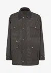 Fendi Waxed Ff Jacquard Parka - Men's - Cotton/polyester/polyurethane Resin/lamb Skinpolyamidepolyester In Brown