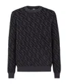 Fendi Ff Monogram-pattern Jumper In Black
