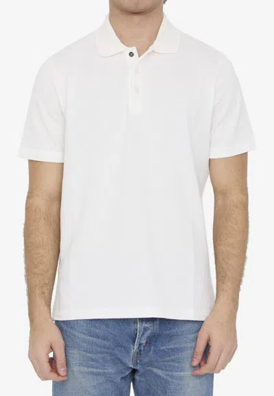 Fendi Ff Monogram Polo T-shirt In White