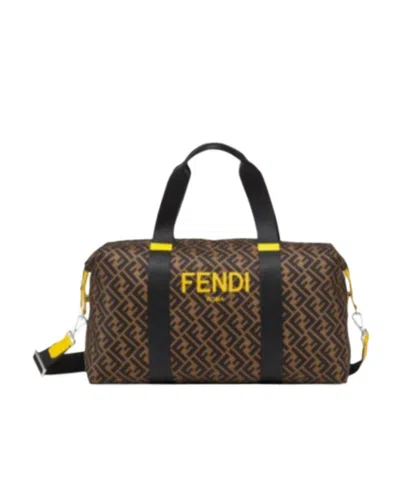 Fendi Ff Monogram Print Bag In Black | ModeSens
