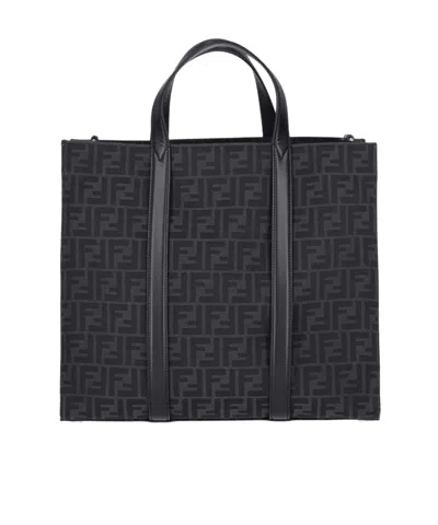 Fendi Ff Motif Jacquard Tote Bag In Brown