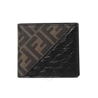 Fendi Ff Monogram Print Wallet In Brown/black