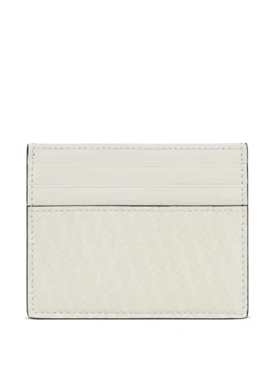 Fendi Ff Monogram Printed Card Holder In Gray