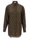 Fendi Ff Monogram Shirt In Tan