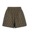 Fendi Ff Monogram Shorts In Green