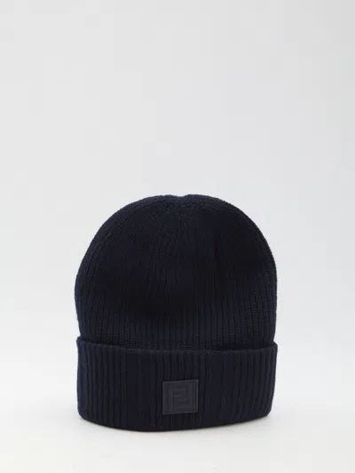 Fendi Ff Motif Beanie In Black