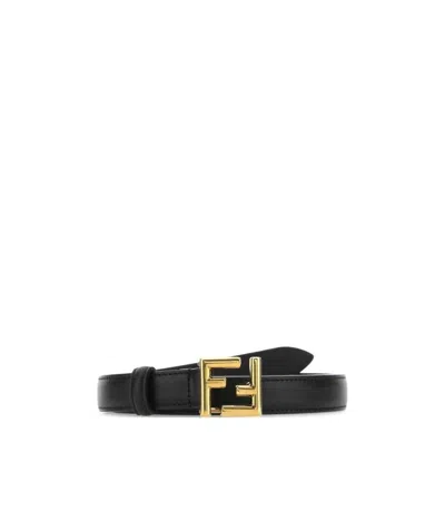 Fendi Women Black Leather Belt