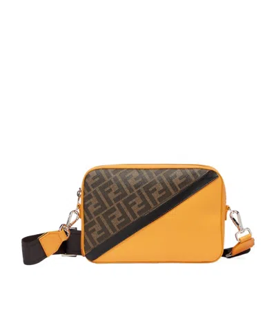 Fendi Ff Motif Camera Bag In Orange