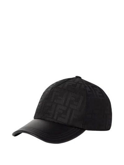 Fendi Ff Motif Cap In Black