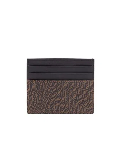 Fendi Ff-motif Cardholder In Black