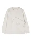 Fendi Ff-motif Cotton Sweatshirt In Neutrals