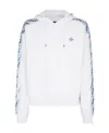 Fendi Ff-motif Drawstring Hoodie In White