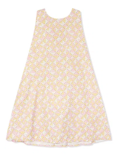Fendi Kids' Ff Motif Dress In Neutral