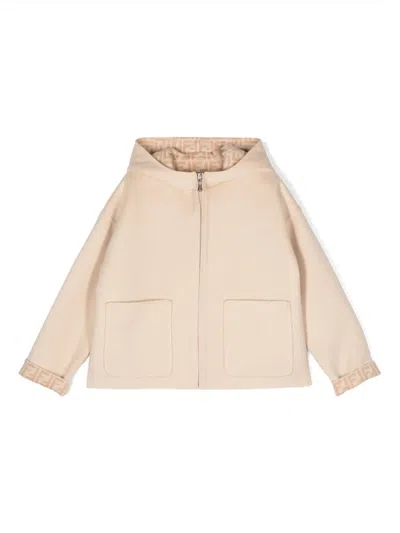 Fendi Ff-motif Jacket In Neutral