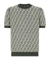 Fendi Ff-motif Knitted Jumper In Black