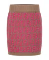 Fendi Ff-motif Knitted Skirt In Pink
